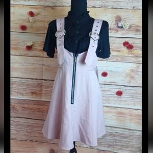 Dear My Love & Axes Femme Pink Heart Jumper Skirt Setup